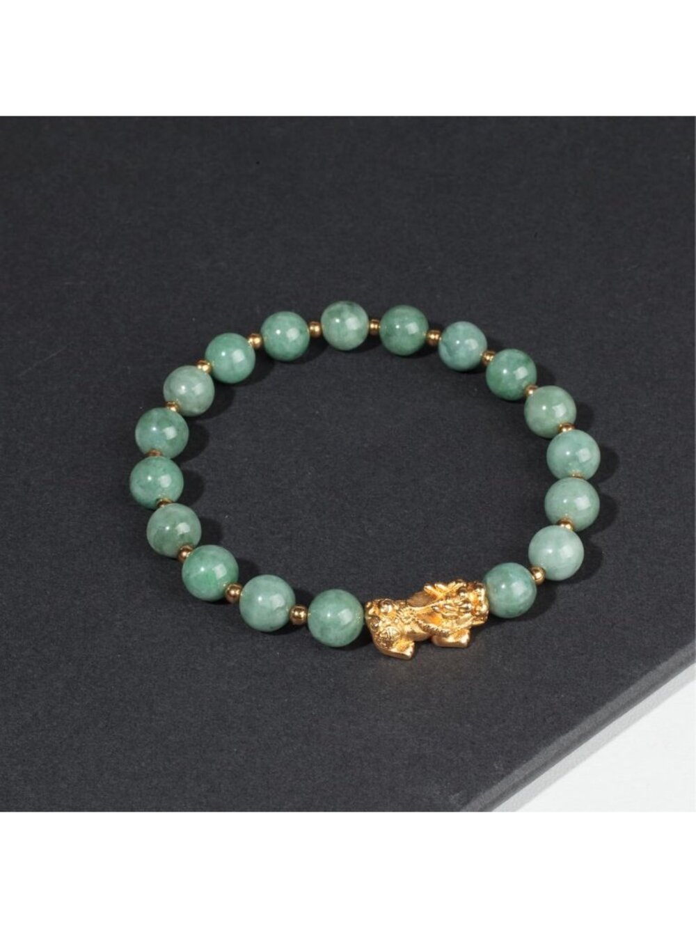 Green Real Jade Wealth Bracelet for Women - Attract Luck & Prosperity Jewelry - Picture 4 of 6